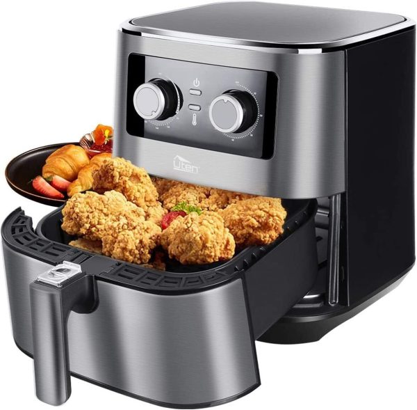 5.5L Electric Air Fryer Large Capacity Oven  Adjustable Temperature with Basket