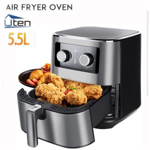 Uten 5.5L Air Fryer Oven 1700W Low Fat Healthy Cooker Kitchen Frying Oil Free XL