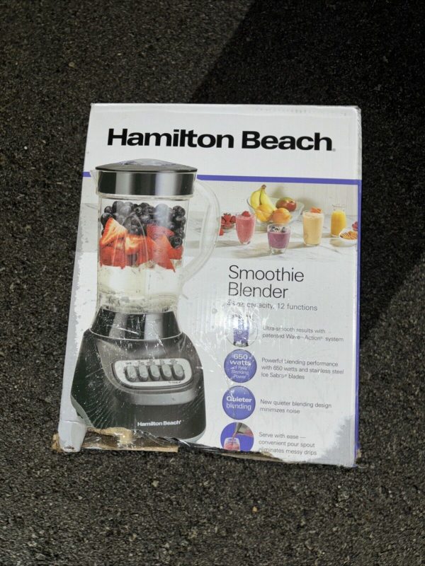 Hamilton Beach Smoothie Blender, 48 oz. Jar, 12 Blending Functions, Black 50180