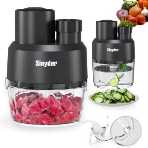 Mini Food Processors 4 Cup,Electric Food Chopper,Small Meat Grinder with 2 Bowls