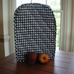 Black Gingham  Appliance Cover fits Kitchen Mixers Etc quilted fabric  Last Ones