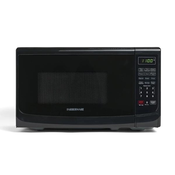 Farberware Countertop Microwave Oven with LED Lighting & Child Lock, 0.7 Cu Ft