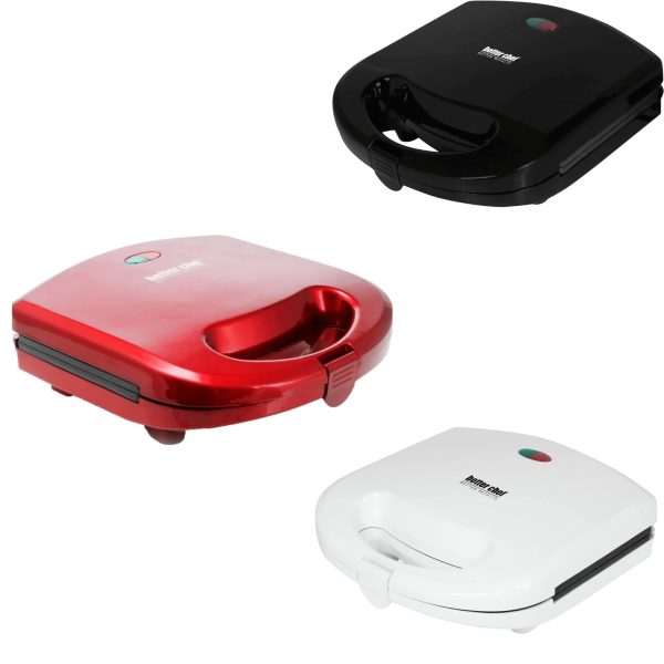 Better Chef Double Sandwich Maker w Non-Stick Cooking Surface and Cool Exterior