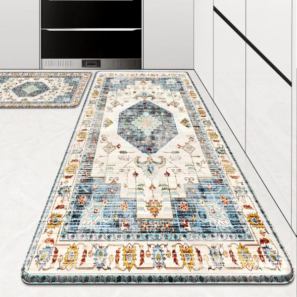 HappyTrends Boho Kitchen Mat,Anti-Fatigue Kitchen Mats for Floor Cushioned Rug