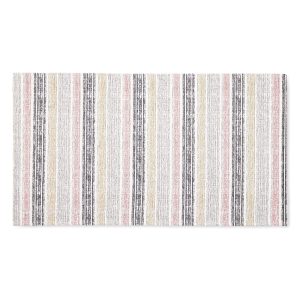 Stella Ticking Stripe Slip-Resistant Kitchen Mat, Gray/Yellow, 20″x36″