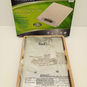 Homedics Ultra Thin Stainless Steel Kitchen Scale FedEx Logo  11 LB 5 Kg KS-500