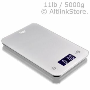 SAGA Digital Kitchen Scale Touch Glass 11lb 5kg / 5000g X 1g oz Diet Food