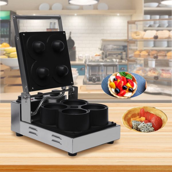 1800W Electric Chest Shape Waffle Baker 4pcs Waffle Maker MachineNonstick