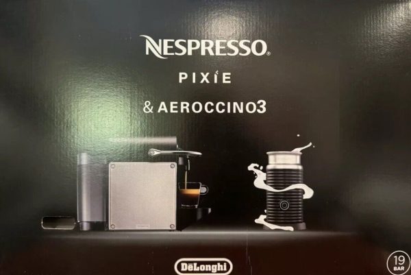 BRAND NEW – DeLonghi Nespresso Pixie & Aeroccino 3 Bundle – EN125S – SHIPS FAST