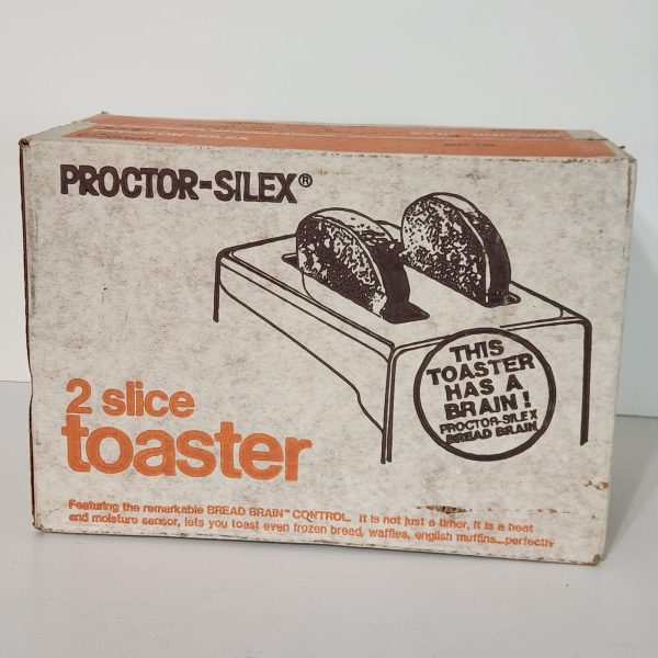 Vintage black & chrome  Procter-Silex 2 slice toaster model T620B new in box