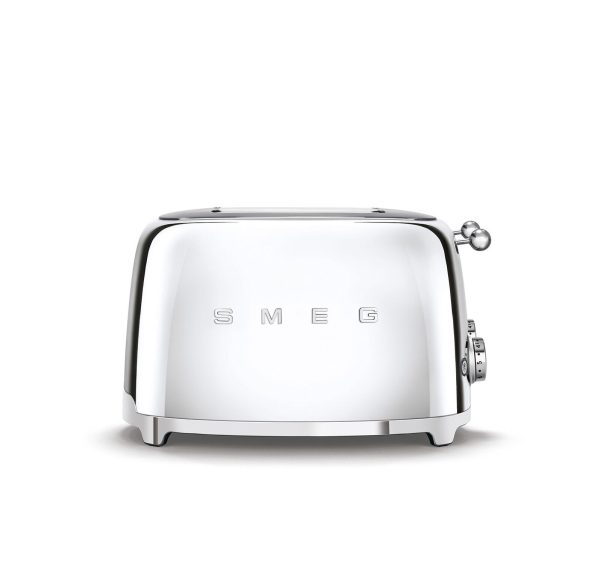 Smeg TSF03SSUS Chrome 50’s Retro Style 4 Slot Toaster (Open Box) Box Damage