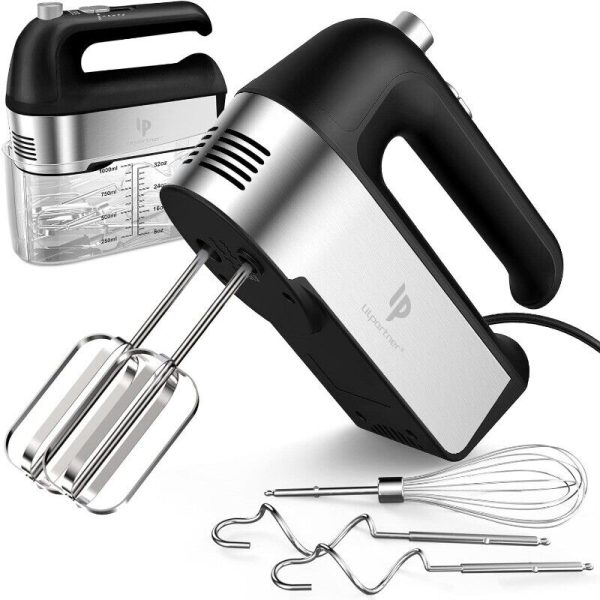 Hand Mixer Electric 450W Kitchen Mixers with Scale Cup Storage Case Turbo Boost