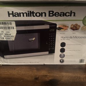 Hamilton Beach 0.9 cu. Ft. Countertop Microwave Oven, 900 Watts, Stainless Steel