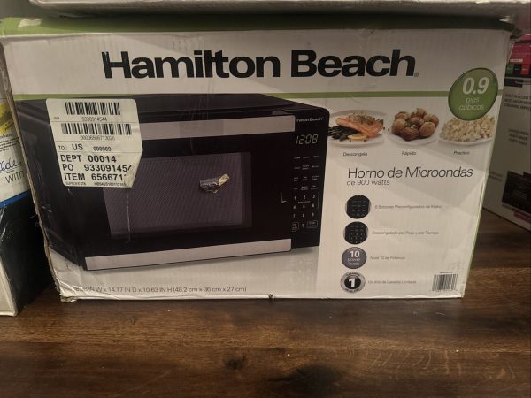 Hamilton Beach 0.9 cu. Ft. Countertop Microwave Oven, 900 Watts, Stainless Steel