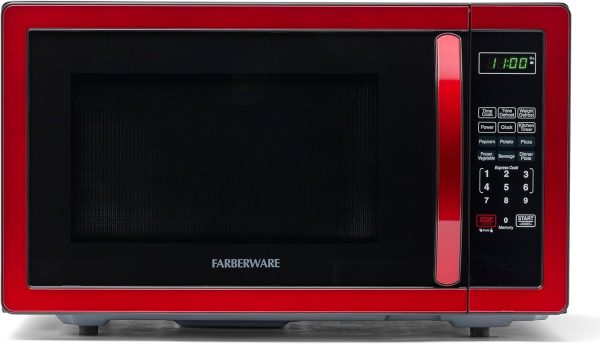 Farberware Countertop Microwave 1000 Watts, 1.1 cu ft – Microwave Oven  Red