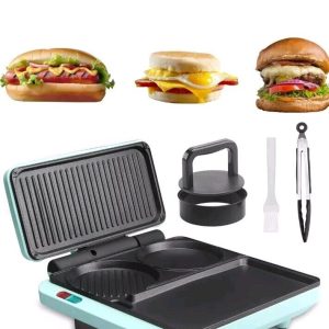 Baker’s Friend Breakfast Sandwich Maker, Nonstick Electric Griddle & Grill…