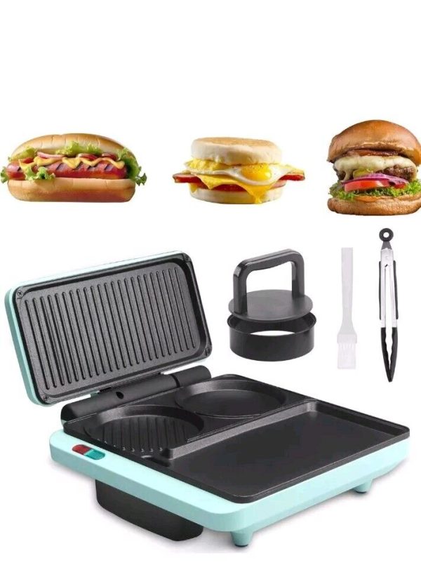 Baker’s Friend Breakfast Sandwich Maker, Nonstick Electric Griddle & Grill…