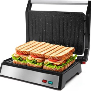 Panini Press, 1200W Sandwich Maker and Electric Indoor Grill with Ceramic Non-St