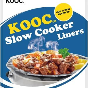 [NEW] KOOC Disposable Slow Cooker Liners and Cooking Bags, Extra Large Size Fits