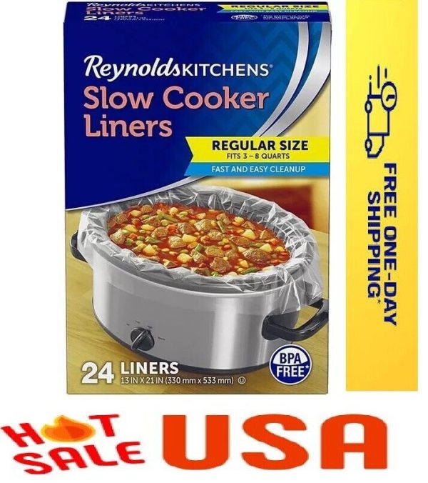 Reynolds Kitchens Slow Cooker Liners, Regular Size (24 ct.) FREE SHIP