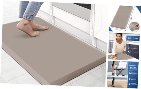 Kitchen Mat Cushioned Anti Fatigue Rug 17.3″x28″ Waterproof Non Slip Standing