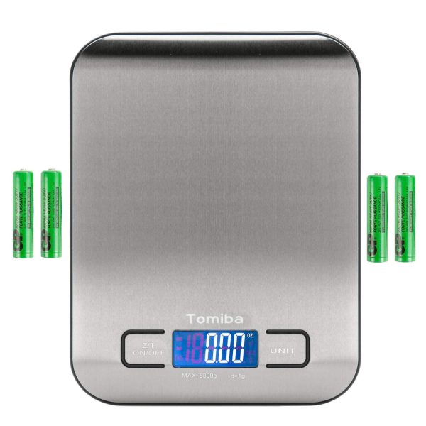 Digital Kitchen Food Scale 11 Lb Grams and Ounces Small Stainless Steel