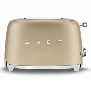 Smeg TSF01CHMUS Champagne 50s Retro Style 2 Slice Toaster (Open Box)