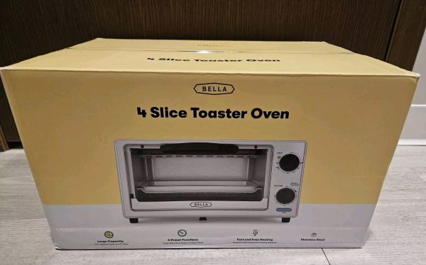 Bella 4-Slice Stainless Steel Toaster Oven, 1000 Watts