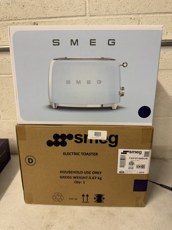 SMEG Retro-Style 980W 2-Slice Electric Toaster – Navy Blue Glossy – New