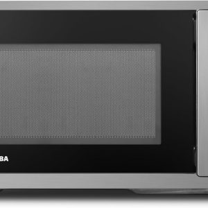 0.9 Cu Ft Countertop Microwave Oven with 6 Auto Menus, Black Steel