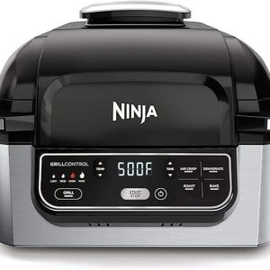 Ninja AG301 Foodi 5-in-1 Indoor Electric Grill Air Fry, Roast, Bake – New