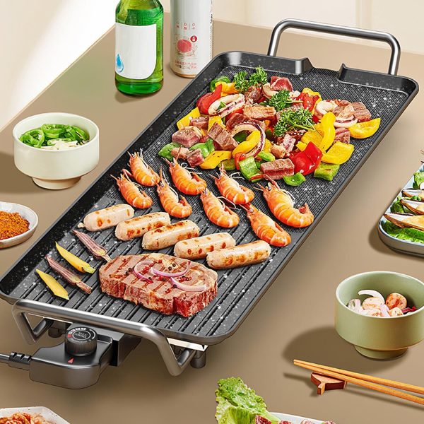 Electric Griddle Barbecue Grill Hot Plate Cooking Indoor Camping Flat Top Grill