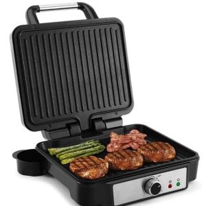 4 Slice Sandwich Maker Non-Stick Panini Press Grill,