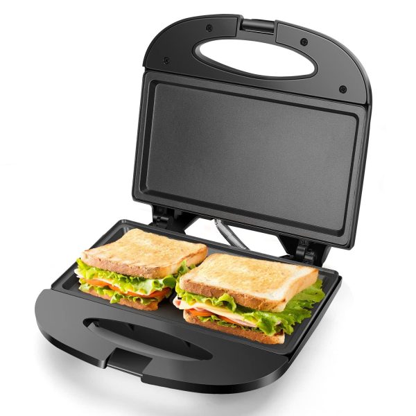 Sandwich Maker – Non-Stick Deep Grid Surface Compact Electric Grill Black