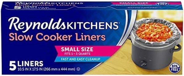 Kitchens Slow Cooker Liners, Small (Fits 1-3 Quarts), 5 Count