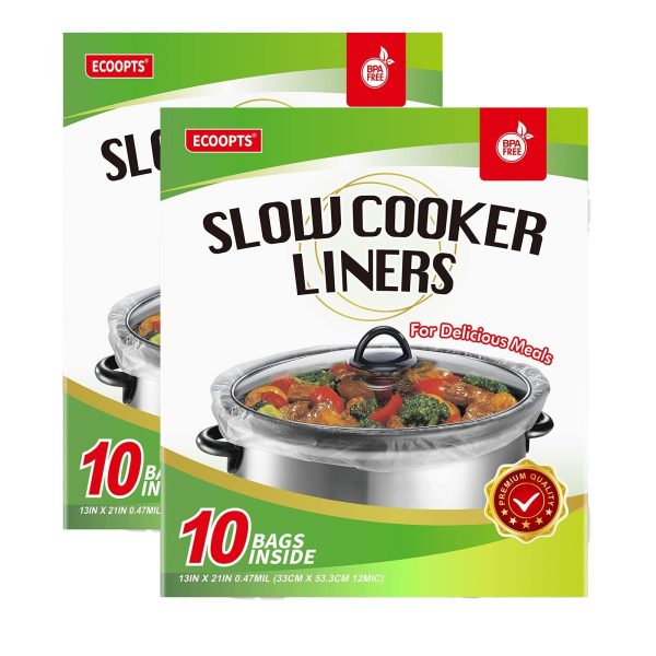 Slow Cooker Liners Disposable Cooking Bags Large Size Pot Liners Fit 4QT to 8…