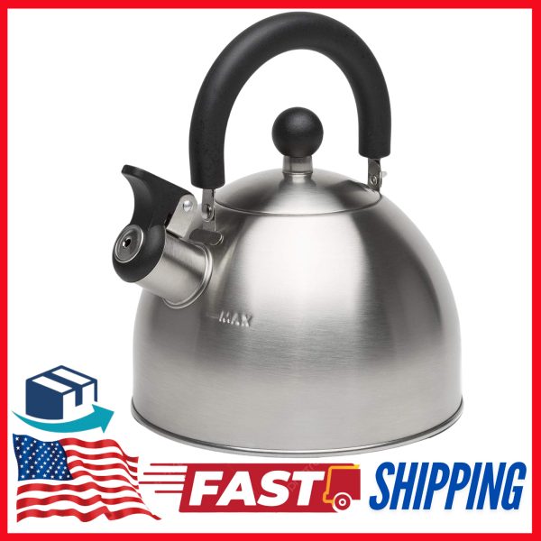 Primula Stewart 1.5-Quart Whistling Tea Kettle Stainless Steel Cool Touch Handle