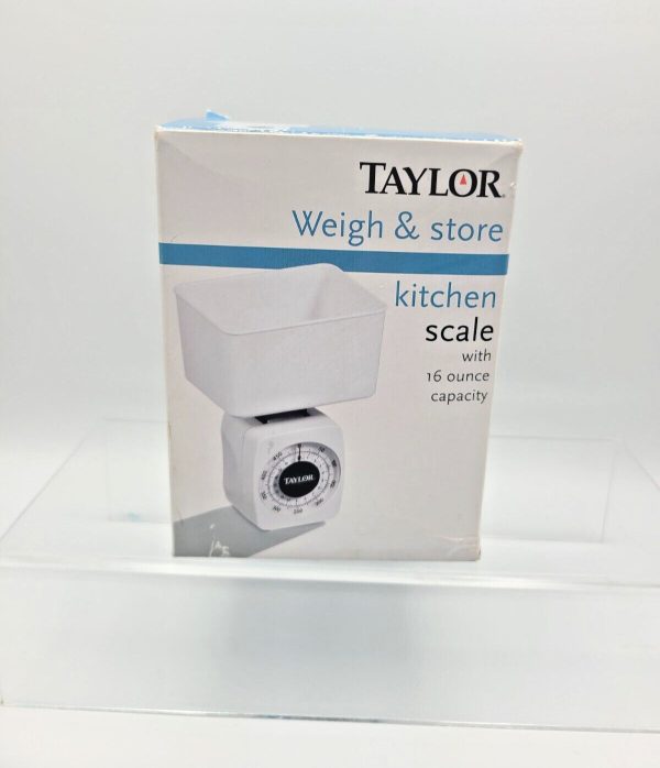 TAYLOR Weigh & Store Kitchen Scale – 16 ounce capacity -NEW-