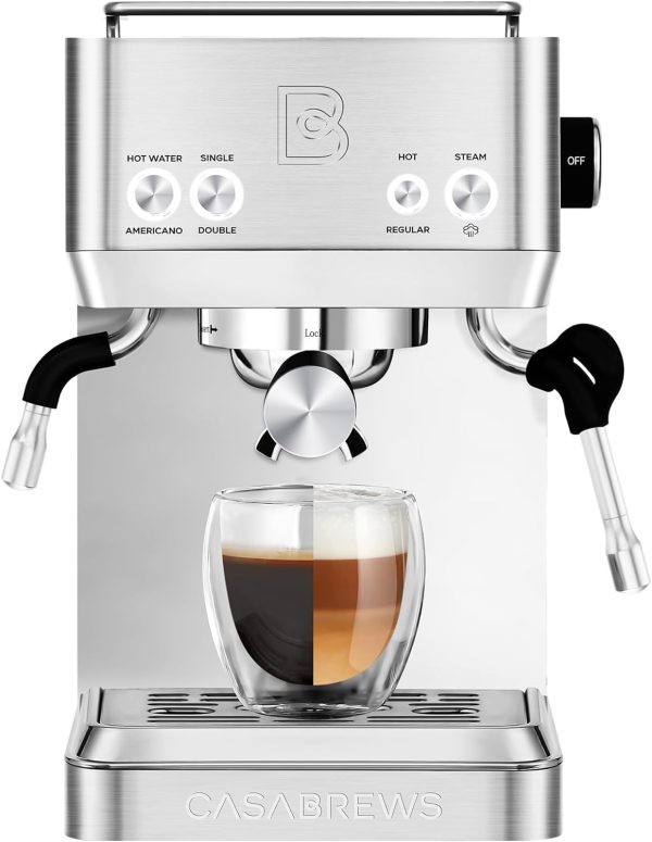 Espresso Machines with Milk Frother, 20 Bar Espresso Maker with Hot Water Wand f