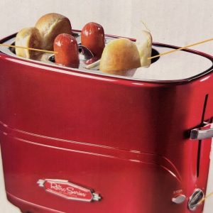 Nostalgia 2 Slot Hot Dog and Bun Toaster with Mini Tongs, Retro Toaster, Cooker