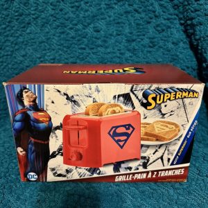 NEW DC Comics Superman Toaster 2-Slice Extra Wide Slot Super Sign on Toast NIB