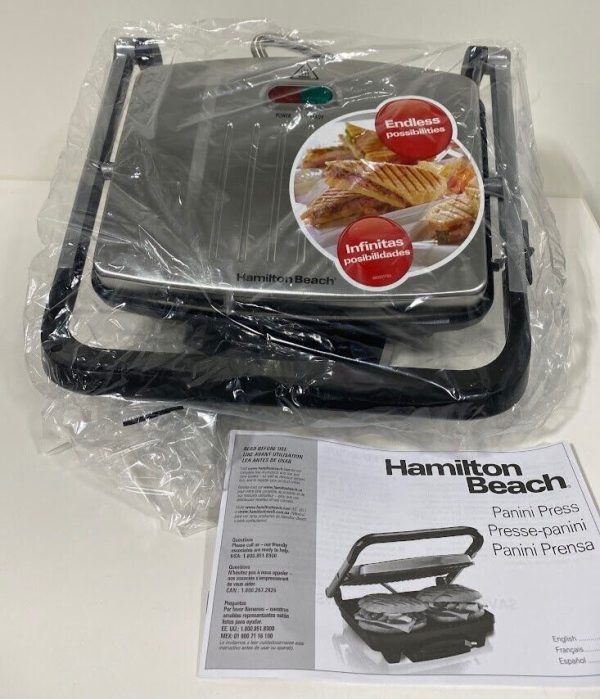 Hamilton Beach – Panini Press Electric Grill – Stainless Steel