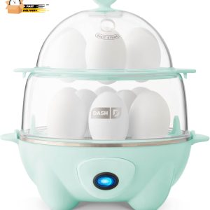 Deluxe Rapid Egg Cooker for Hard Boiled, Poached, Scrambled Eggs, Omelets, Steam