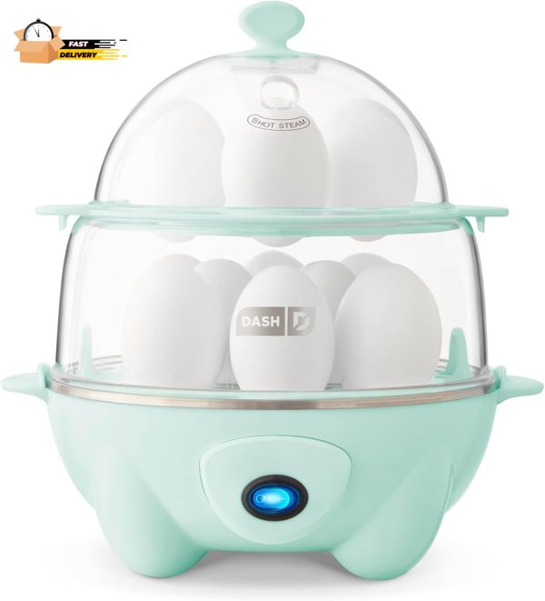 Deluxe Rapid Egg Cooker for Hard Boiled, Poached, Scrambled Eggs, Omelets, Steam