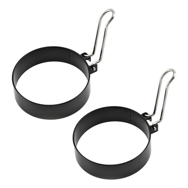 2 Pcs Round Egg Cooker Rings Stainless Steel Non Stick Egg Mcmuffin Maker Egg