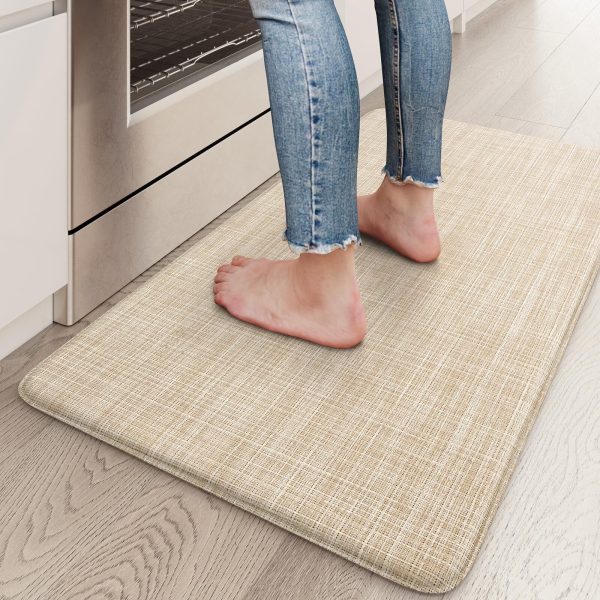 Anti Fatigue Kitchen Mat 17.3″x29″, Farmhouse Memory Foam Kitchen Floor Mats …