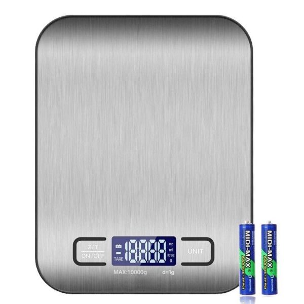 Digital Food Scale 22lb Stainless Steel Kitchen Scale (Baking,Cooking,Keto,Prep)