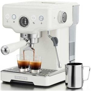 Neretva Espresso Machine, 2 in 1 Stainless Steel Coffee and Espresso Maker Co…