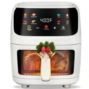 Air Fryer Large 7.5QT, 8-In-1 Digital Touchscreen, Visible Cooking Window, 1700W