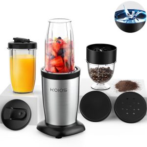 900W Electric Juicer Fruit Vegetable 11Pieces Personal Blender and Grinder Combo